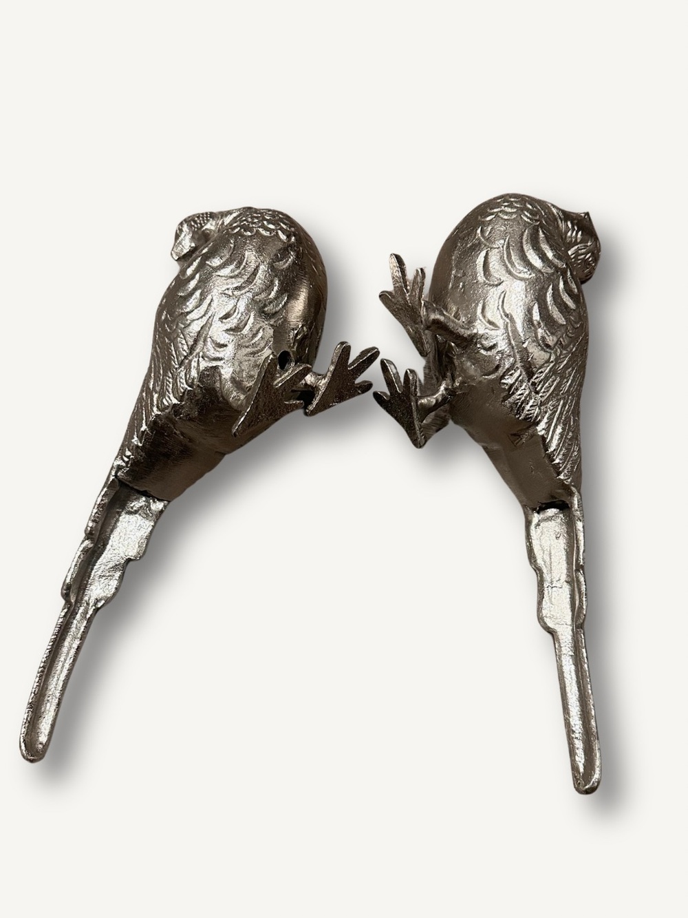Two Silver Pheasant Bird Figurines - Picture 2 of 6